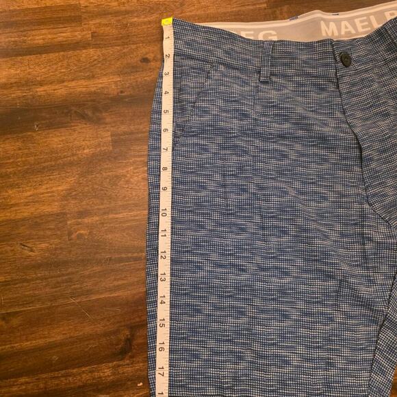 Maelreg Men's Golf Shorts Size 34 Blue Space Dye Heather ProFlex Stretch NWT - Picture 2 of 6
